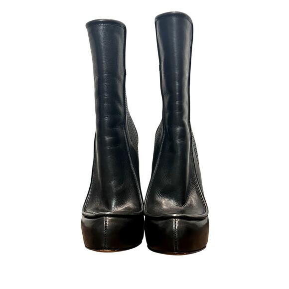 Alexander Wang – Addison Leather Platform Boots – Black – Size 37 - Picture 2 of 12
